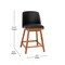 Flash Furniture 24" Black LeatherSoft Wooden Counter Stools, PK 2 CH-192162X000PU-24-BK-GG - alternate 2
